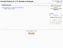 Tablet Screenshot of moodle.okn.edu.pl